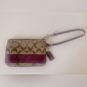 Coach purple wristlet